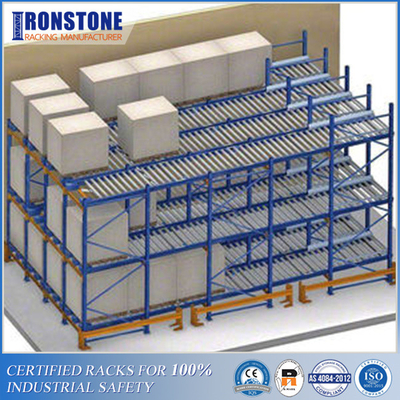 Schwerkraft-genommenes Paletten-Karton-Fluss-Racking-System mit schneller Lagerbewegung